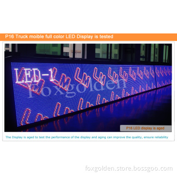 Waterproof P16 Truck Mobile Full Color LED Display Screen